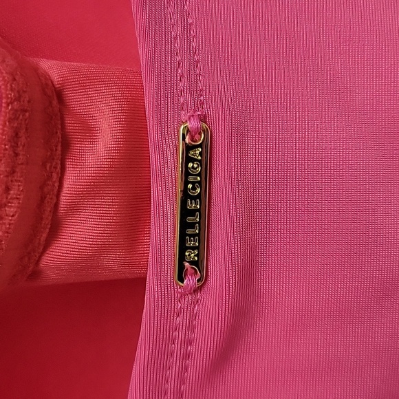 Relleciga 1 Pc Swimsuit Sz Medium. Bright Pink Removable Straps. New With Tags - Picture 7 of 8